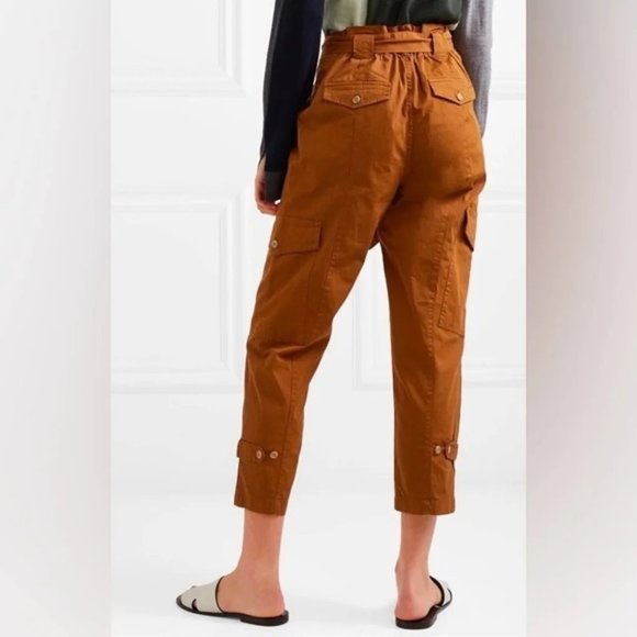 Alex Mill Expedition Cargo Washed Twill Belted Pants in Russet Brown, Size 0 - Picture 3 of 9
